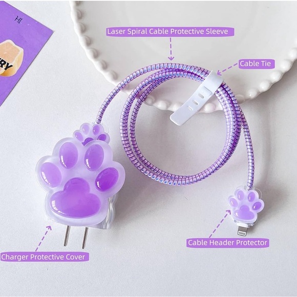 Cable Protector for Cute iPhone Charger Cover - Picture 1 of 4